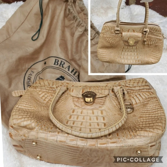 Brahmin croc vintage satchel bag‎